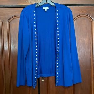 Fashion Bug Cute Open Cardigan With Silver Studded Sides Size Medium